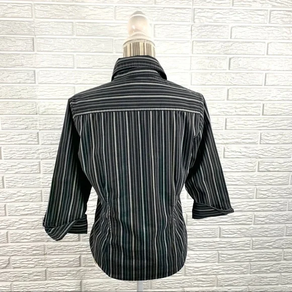 Envision Studio Black White Button Up Shirt - Picture 6 of 6